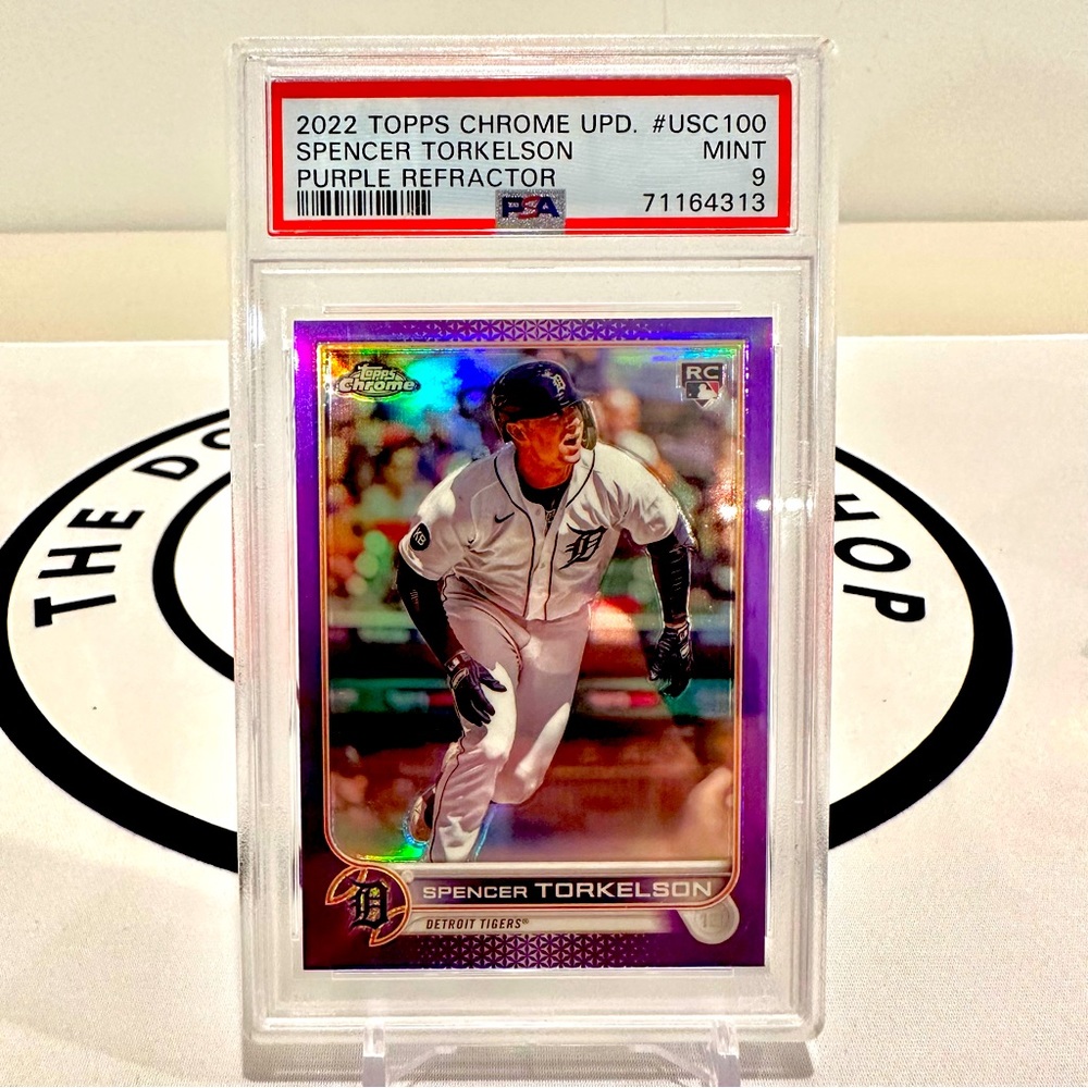 2022 Topps Chrome Update Purple Refractor Spencer Torkelson PSA 9 Rookie Tigers